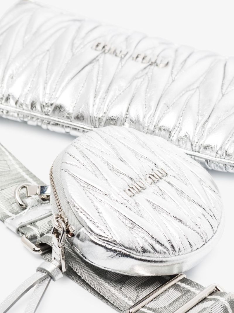 Quilted MatelassÃ_x0083_© Clutch Bag