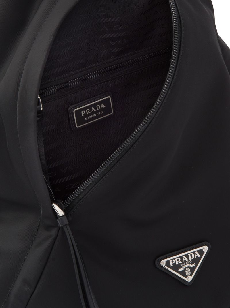 Black Re-nylon Leather Backpack