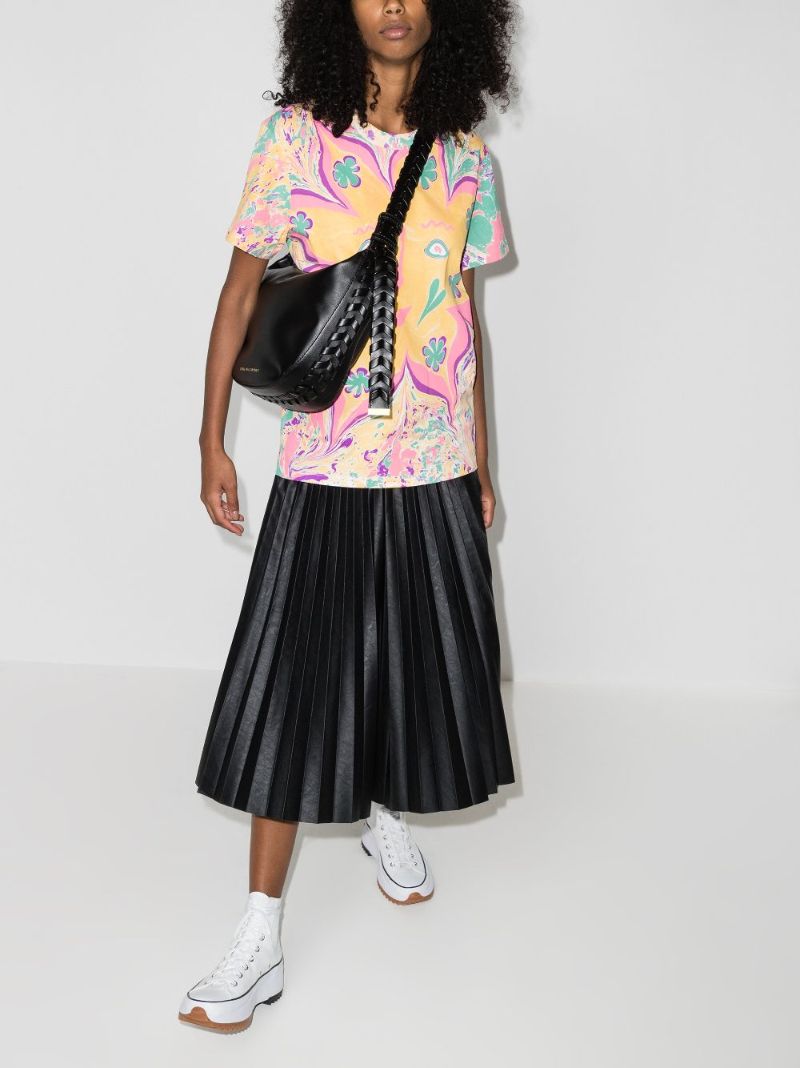 X Myfawnwy Flower Print Cotton T-shirt