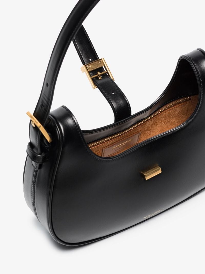 Black Le Fermoir Leather Shoulder Bag