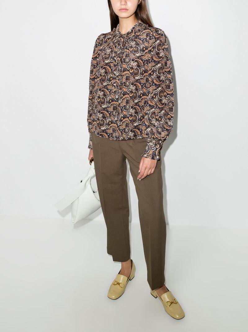 Philipa Paisley Print Silk Top
