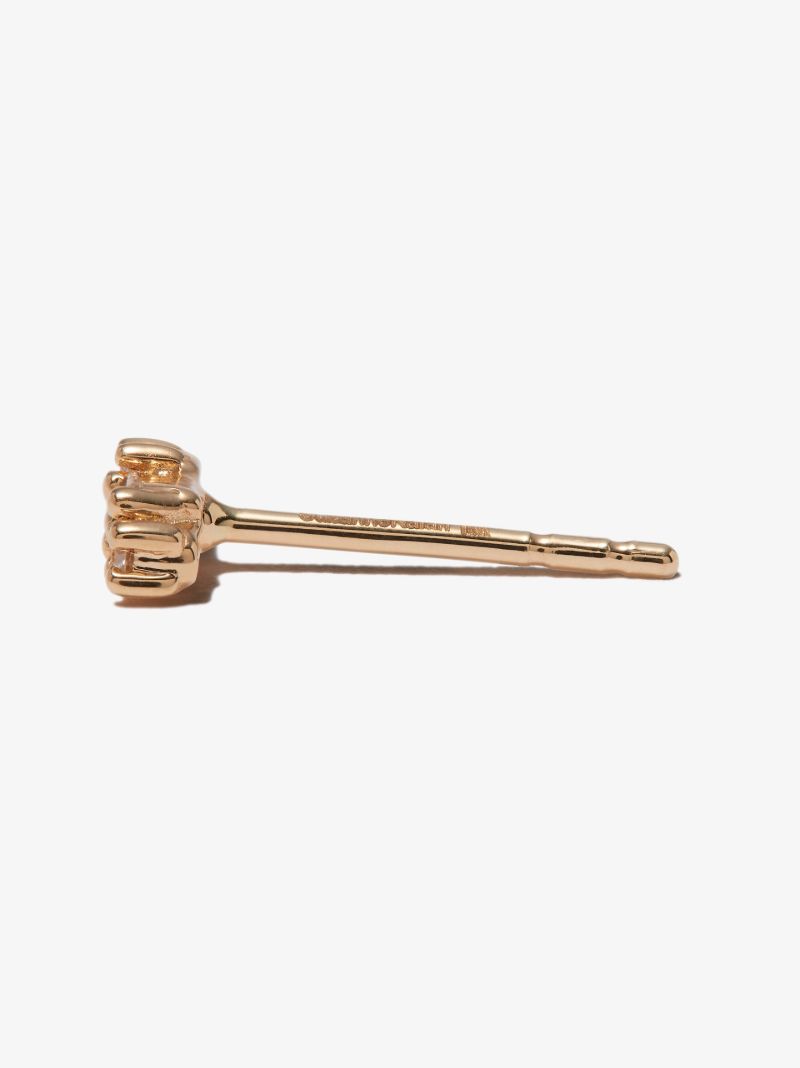 18k Yellow Gold Fireworks Diamond Stud Earrings
