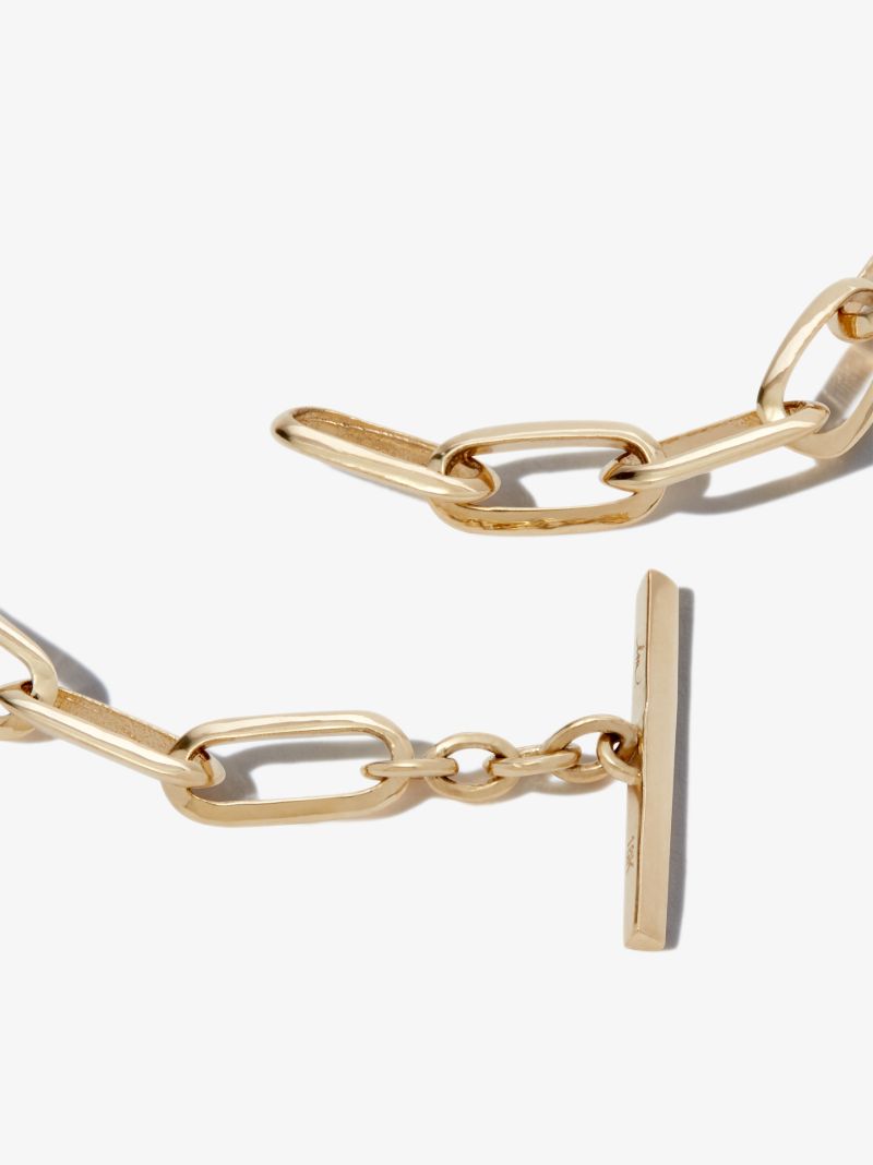 18k Yellow Gold Knife Edge Chain Necklace