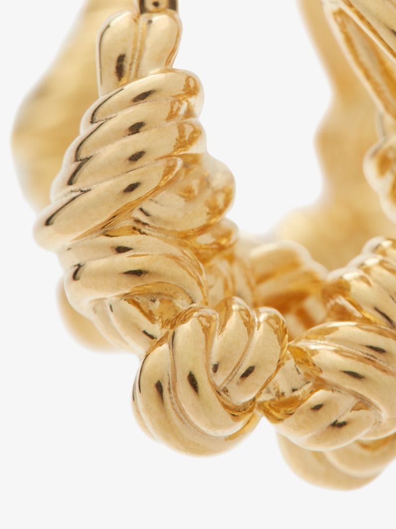 Gold-plated Knot Hoop Earrings