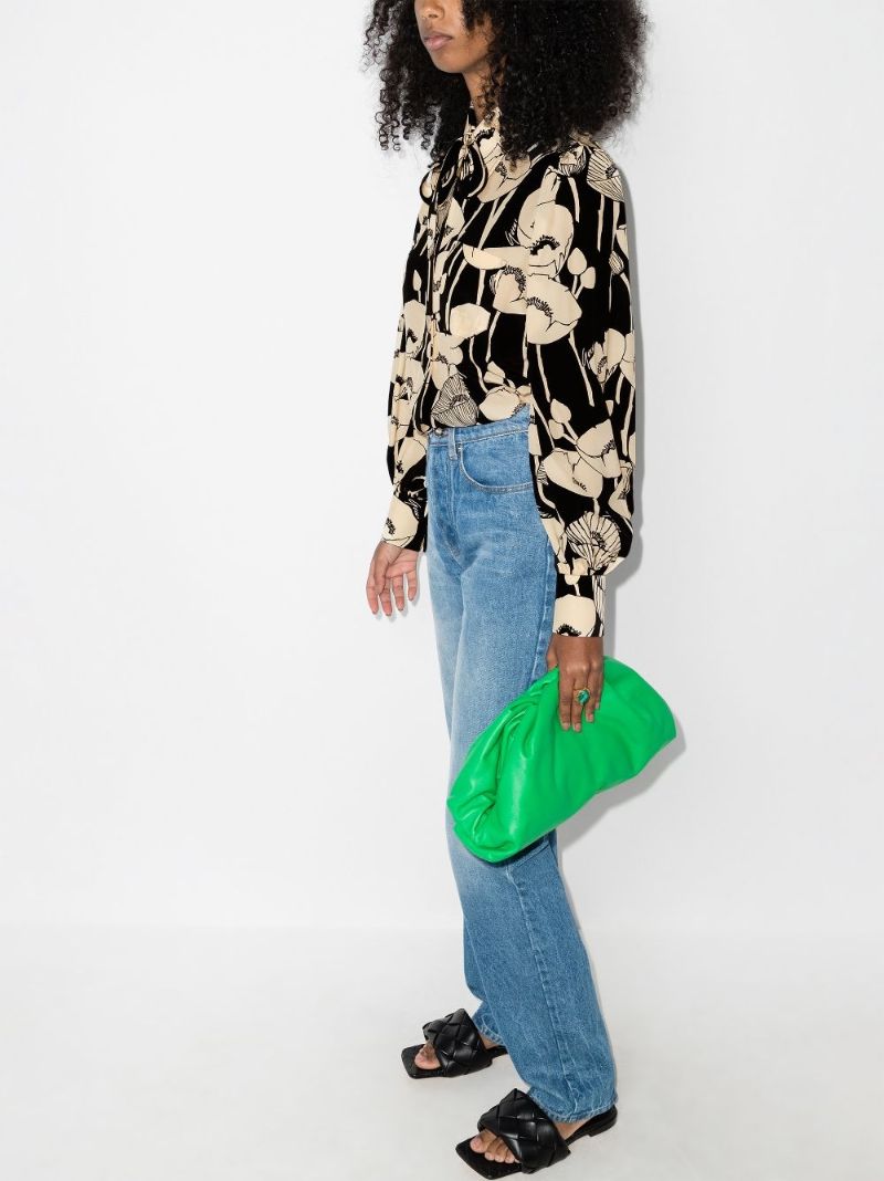 Poppy Print Silk Blouse