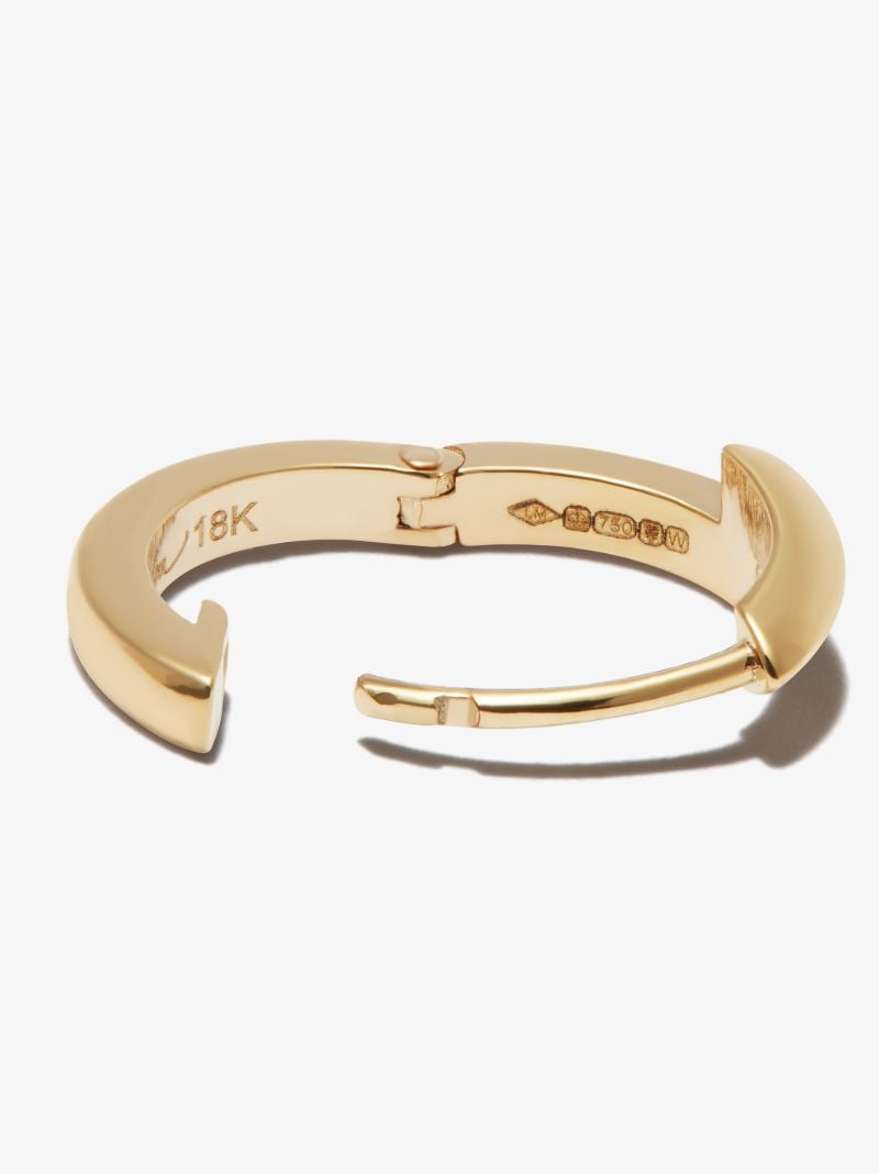 18k Yellow Gold Interrupted Knife-edge Hoop Earring
