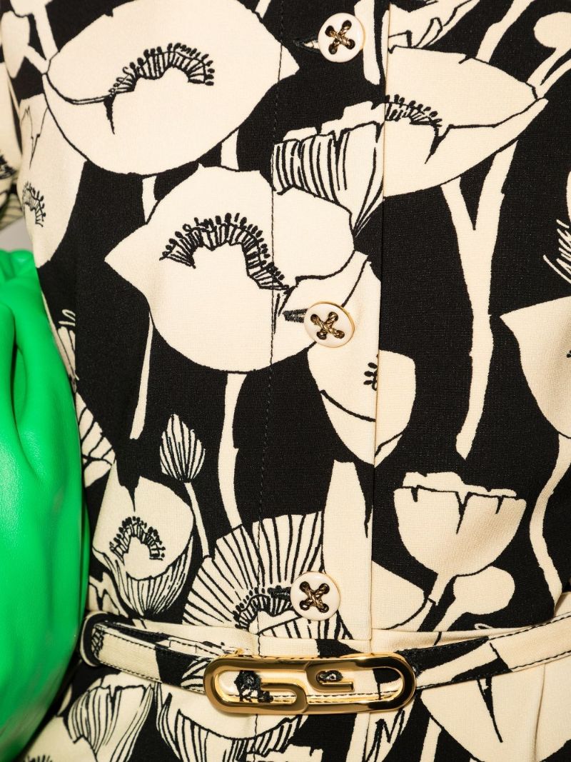 Poppy Print Belted Dress