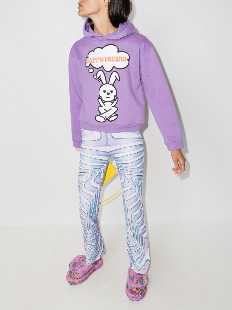 Friday Print Distressed Hoodie