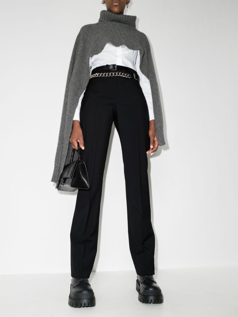 Straight Leg Wool Trousers
