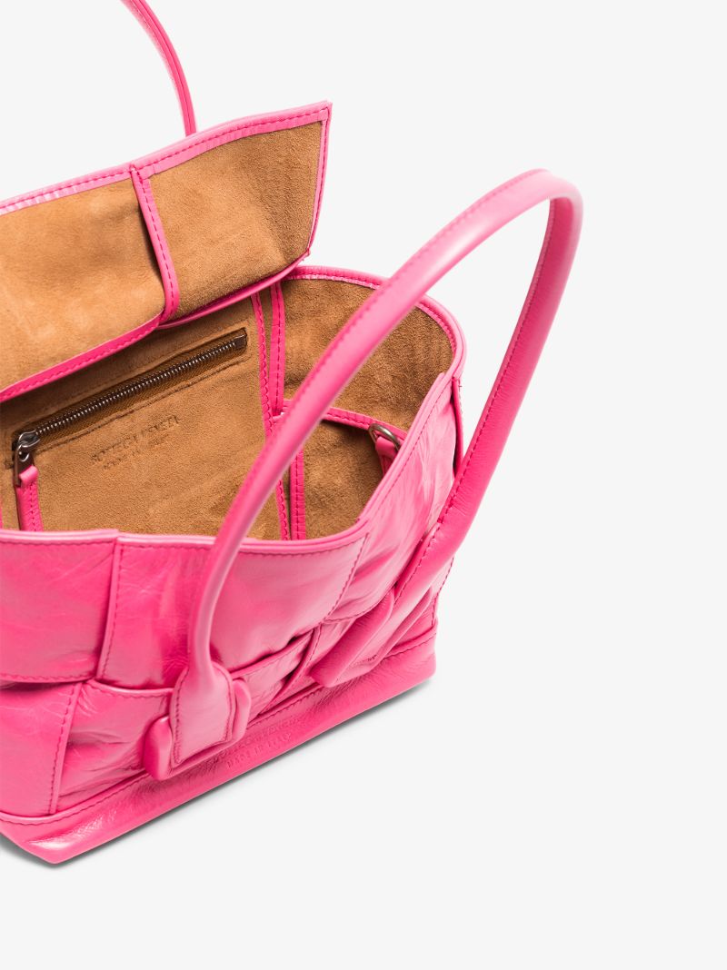 Pink Arco Mini Leather Tote Bag
