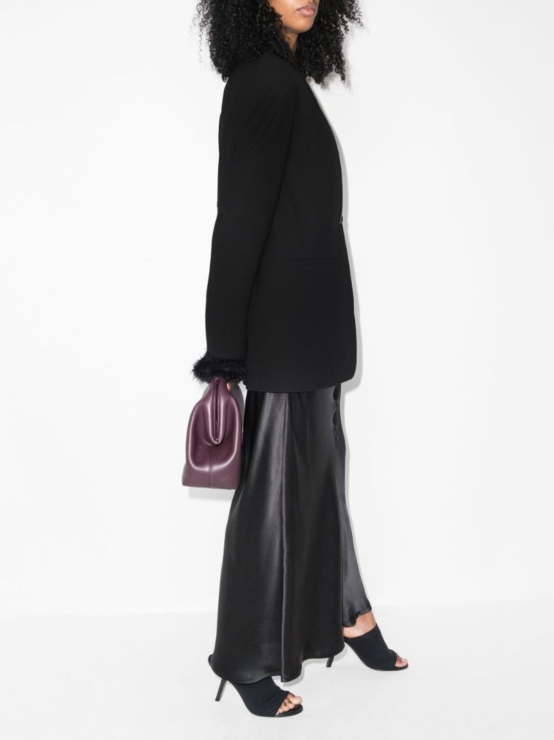 Black Oversized Single-breasted Blazer