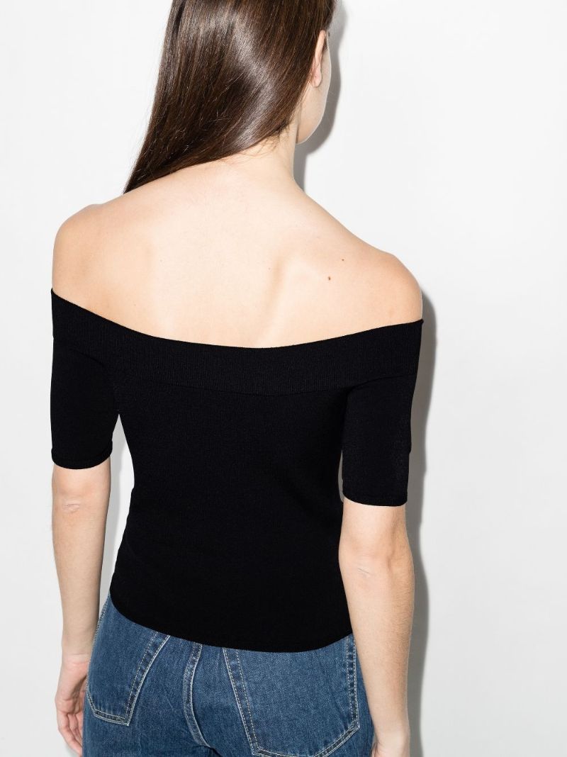 Off-the-shoulder Knitted Top