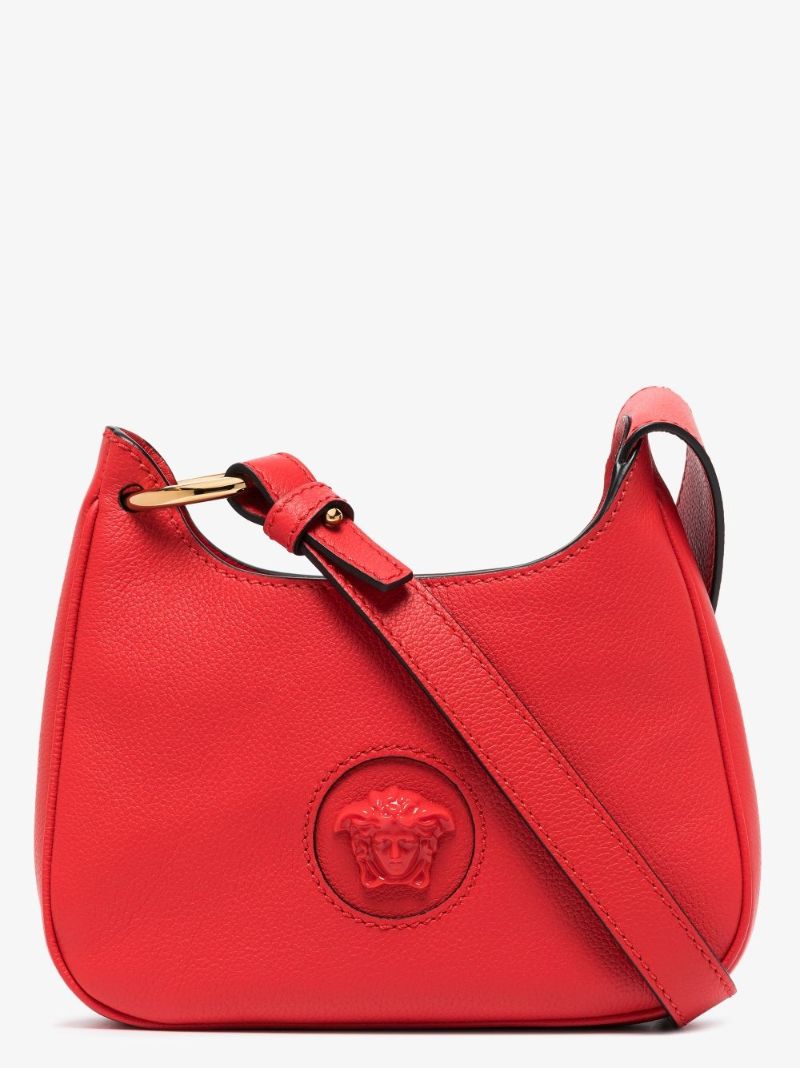 Red La Medusa Small Leather Cross Body Bag
