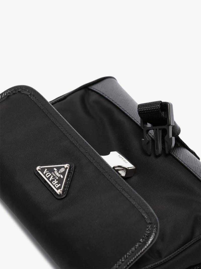 Black Logo Plaque Small Cross Body Bag