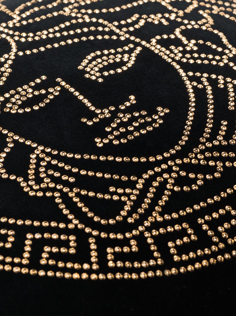 Black Medusa Studded Cushion