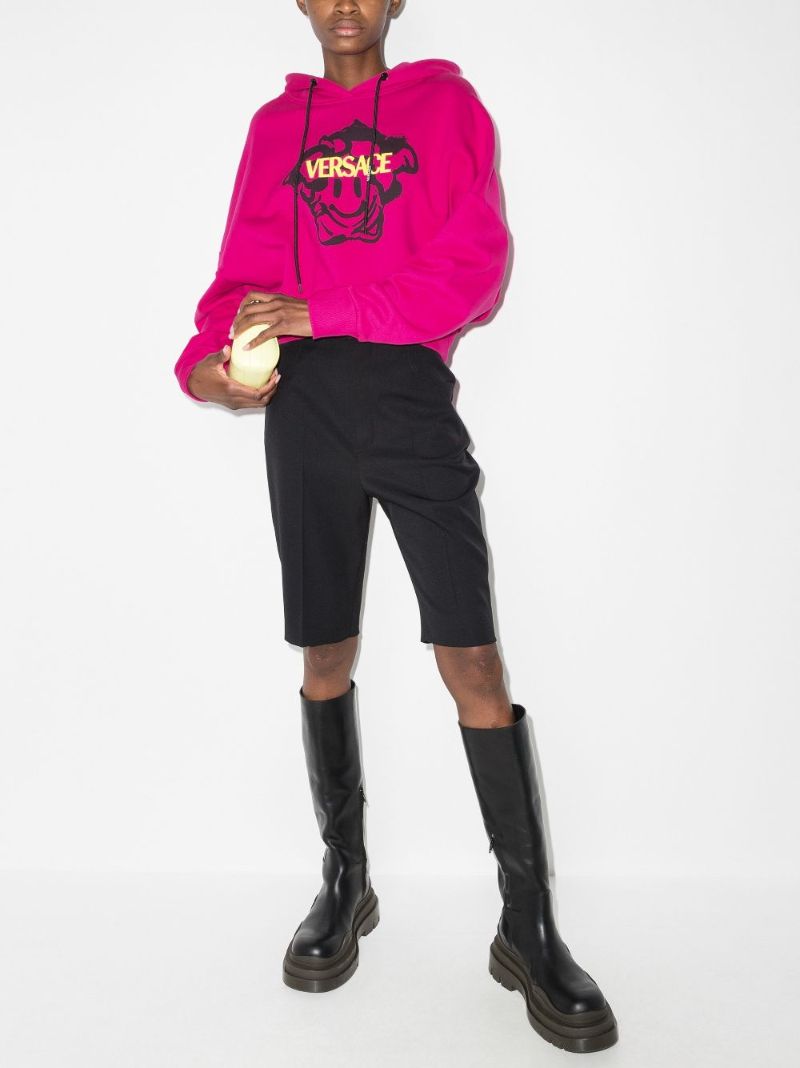 Medusa Tag Cropped Hoodie