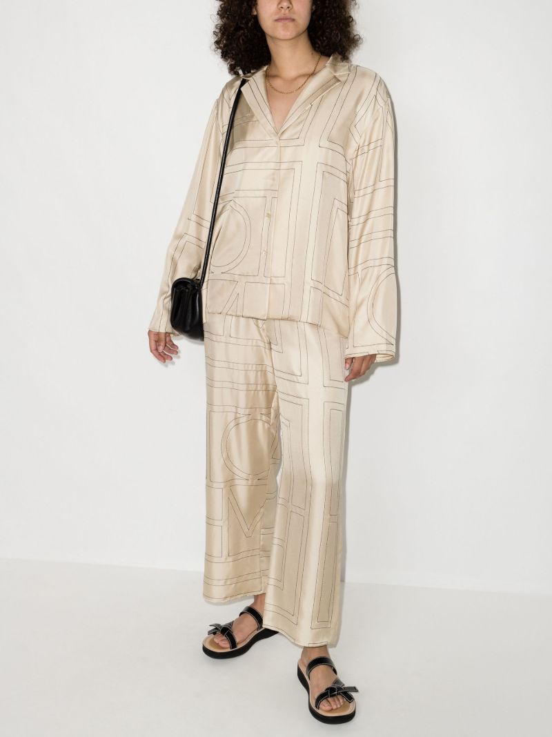 Monogram Silk Trousers