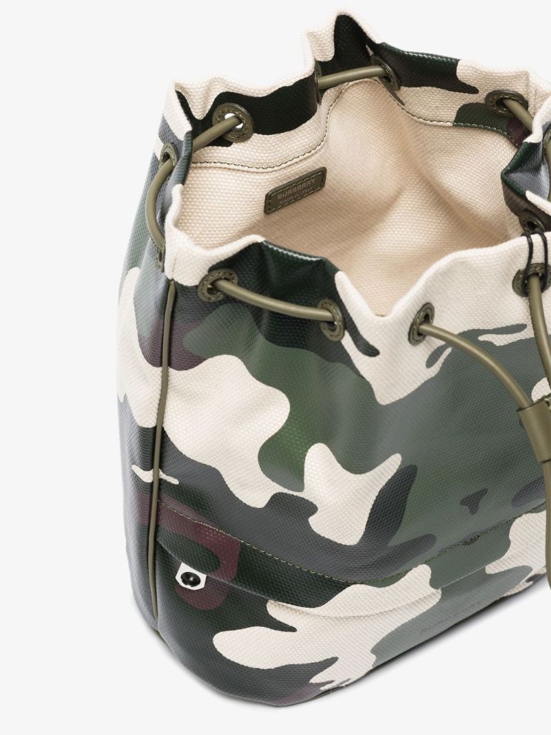 Green Pheobe Camouflage Bucket Bag
