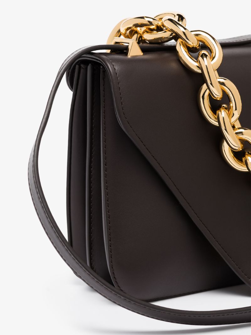 Brown Mount Small Leather Shoulder Bag