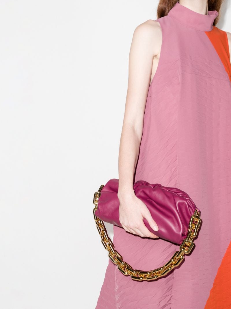 Pink the Chain Pouch Leather Shoulder Bag