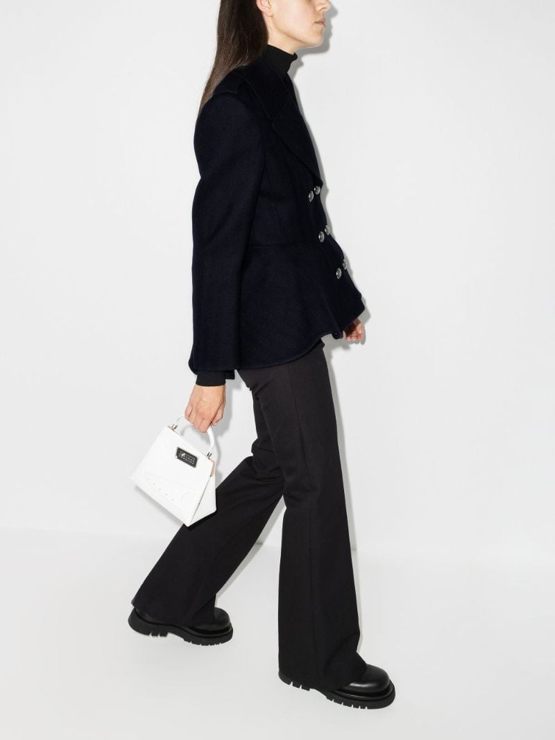 Peplum Double-breasted Wool Coat