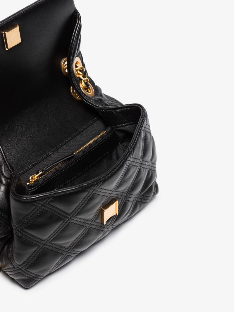 Black Fleming Quilted Leather Shoulder Bag