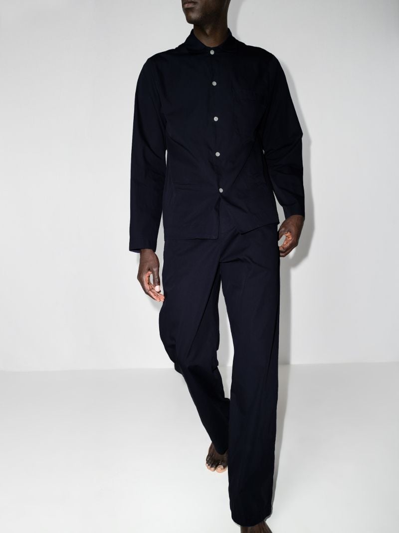 Navy Poplin Pajama Trousers