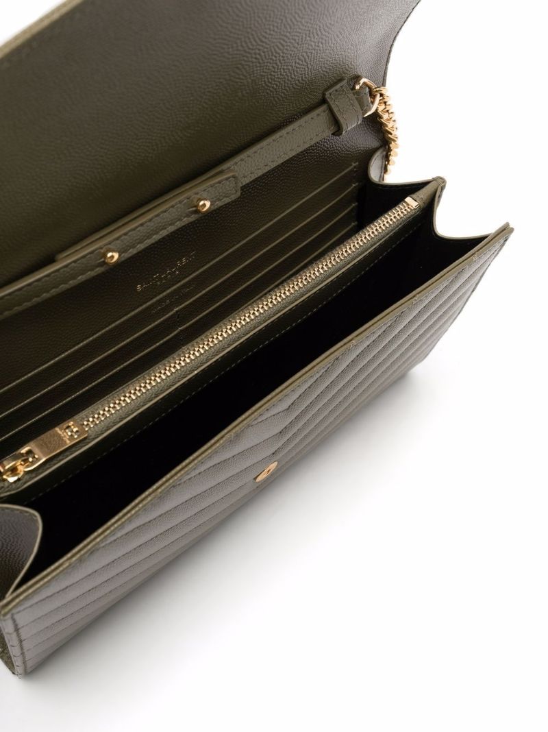 Slp Blk Gld Ysl Grain Lthr Mini Bg
