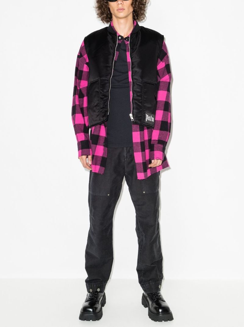 Logo Print Cropped Gilet