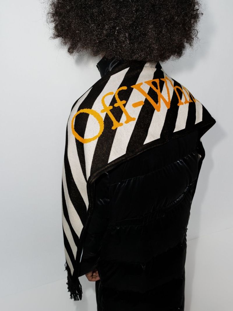 Black Arrows Striped Scarf