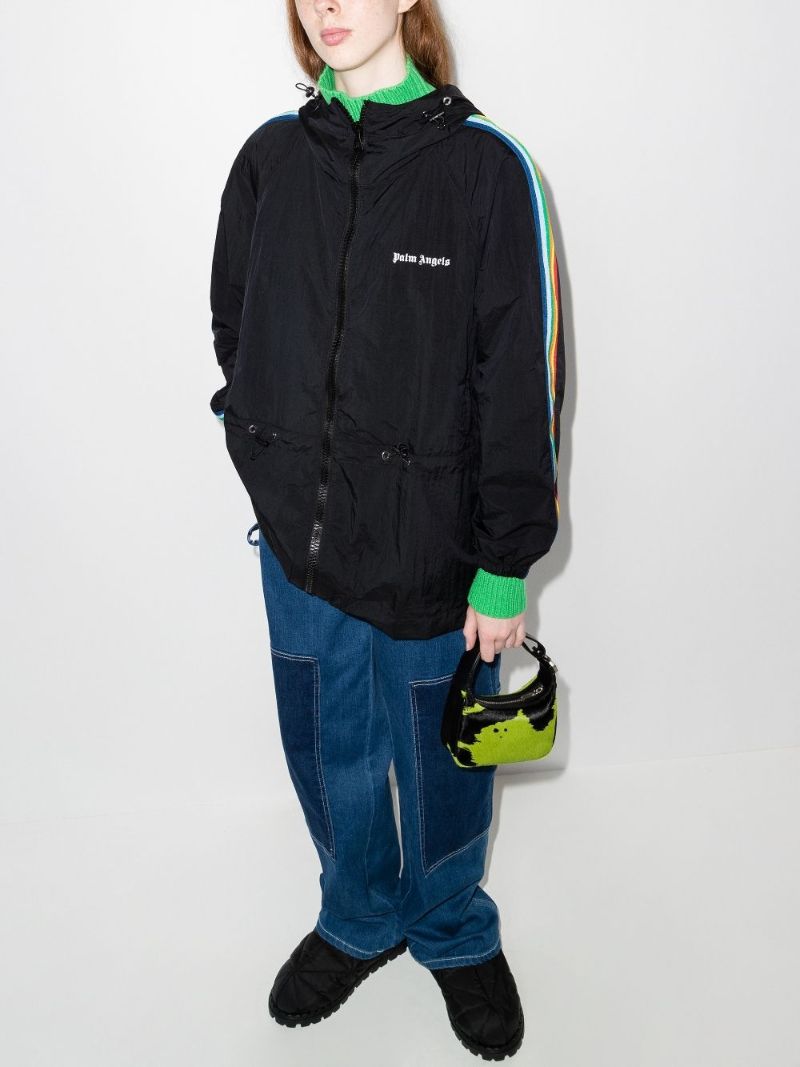Rainbow Stripe Parka Coat