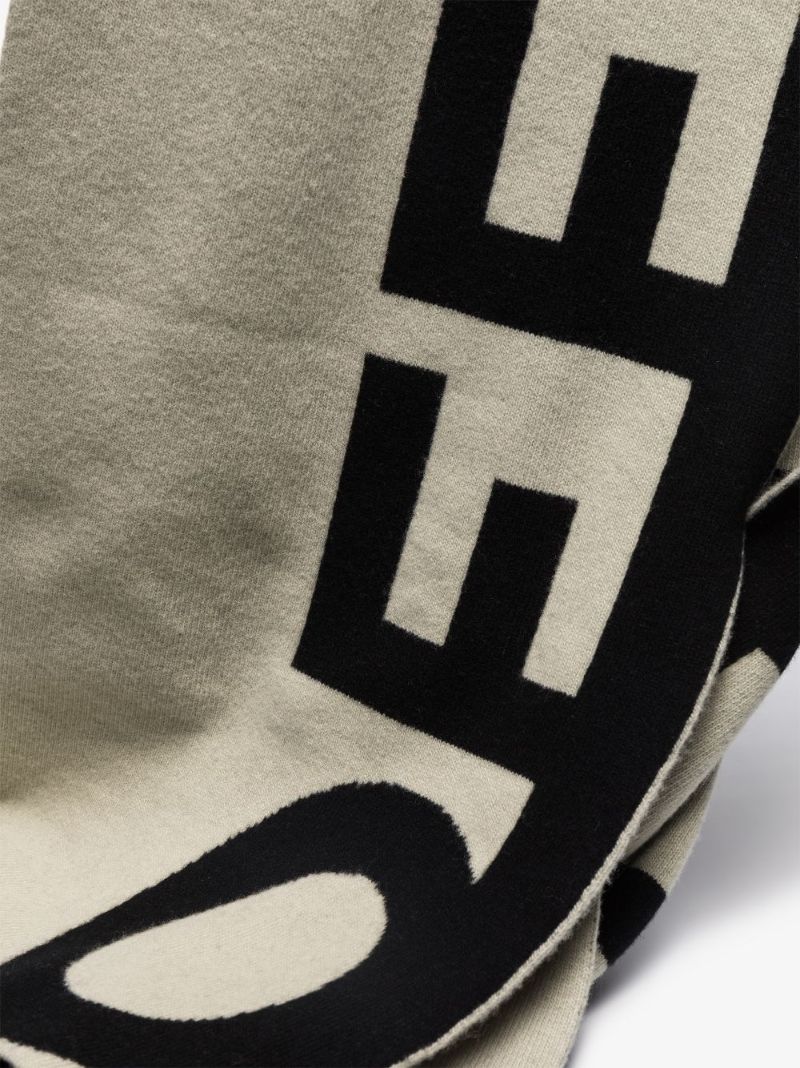 Grey Logo Wool Scarf