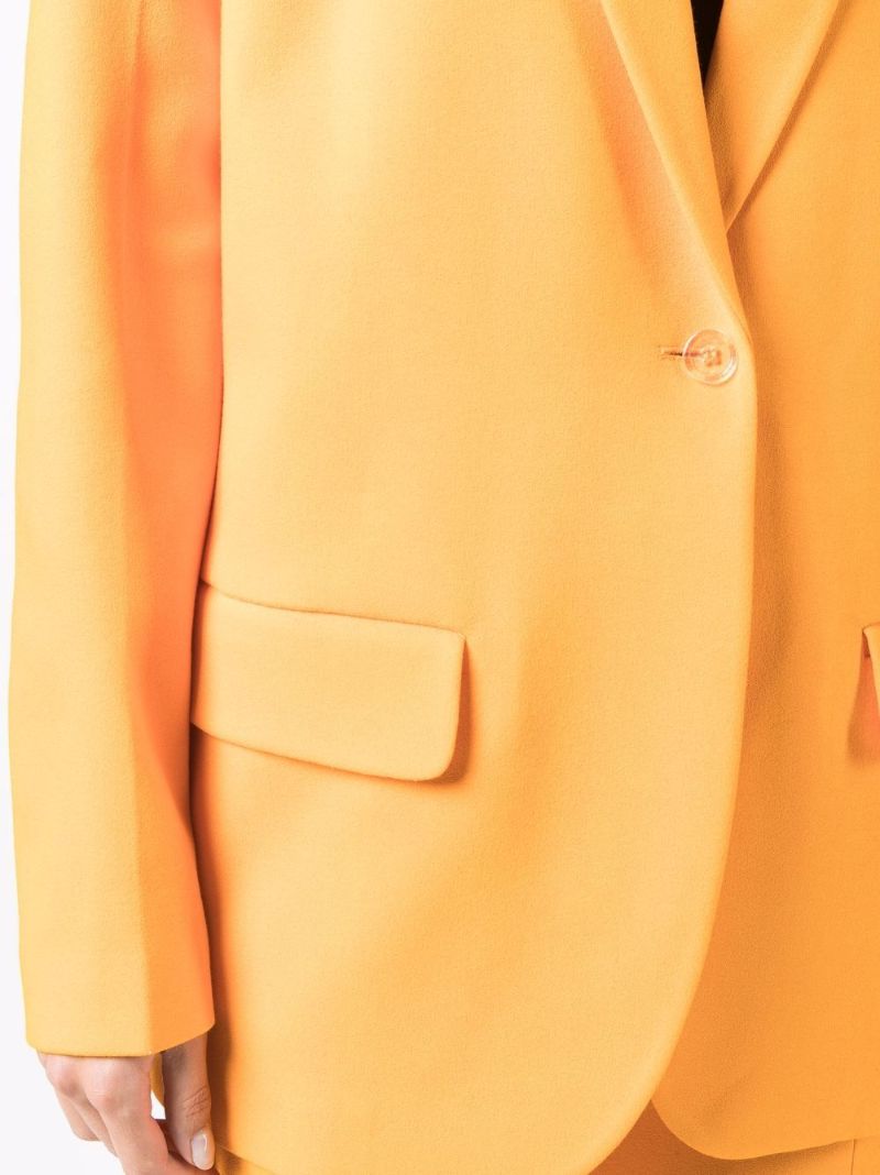 Logo Print Single-breasted Blazer