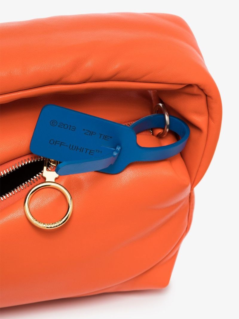 Orange Pump Pouch Leather Shoulder Bag