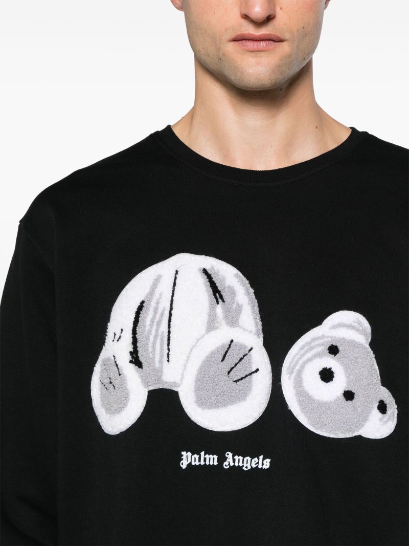 Sprayed Bear Cotton Sweatshirt