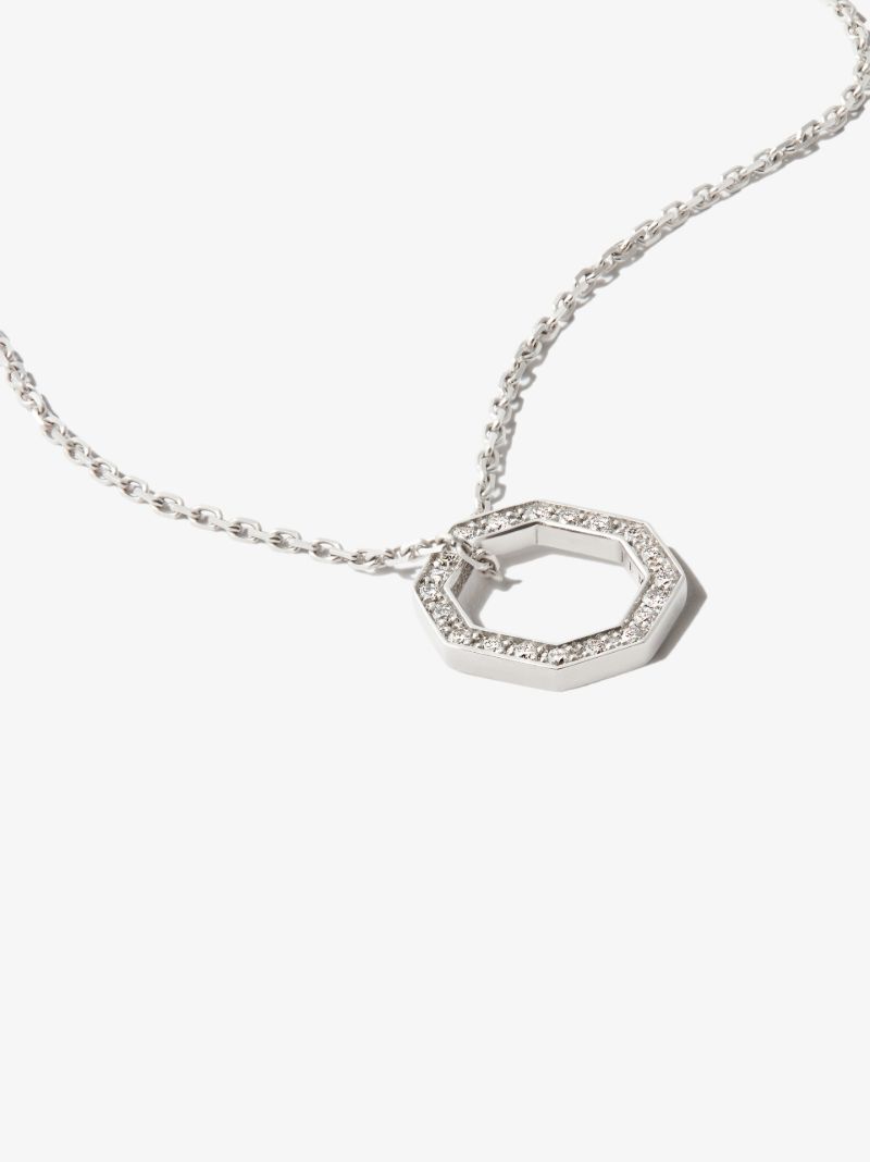 18k White Gold Le Petit Octogone Diamond Necklace