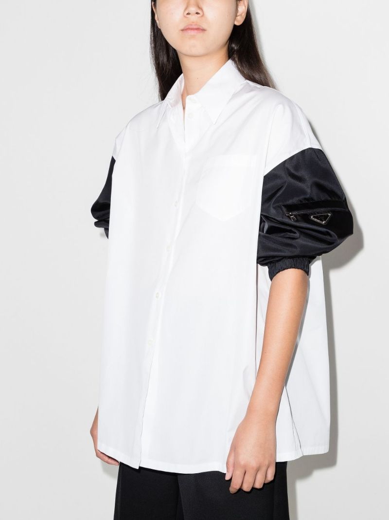 Re-nylon Contrast Sleeve Shirt