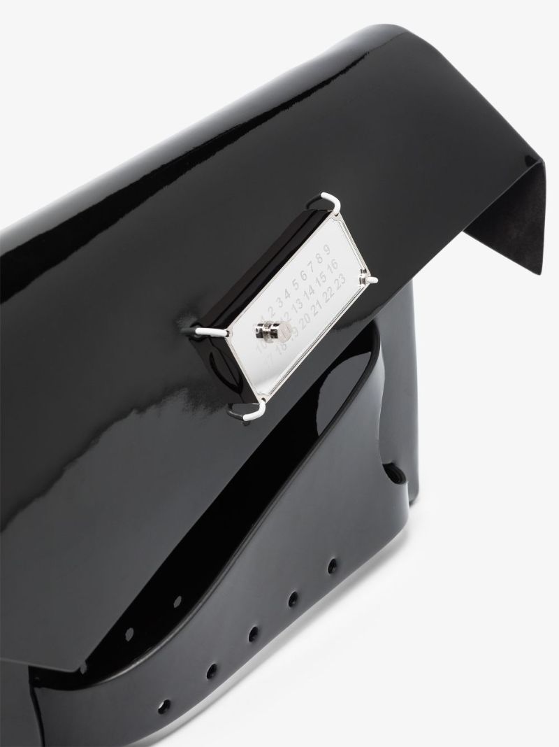 Black Snatched Medium Leather Clutch Bag