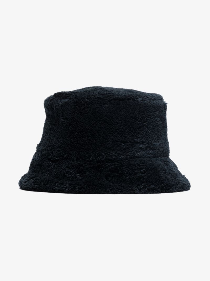 Black Terry Cotton Logo Bucket Hat