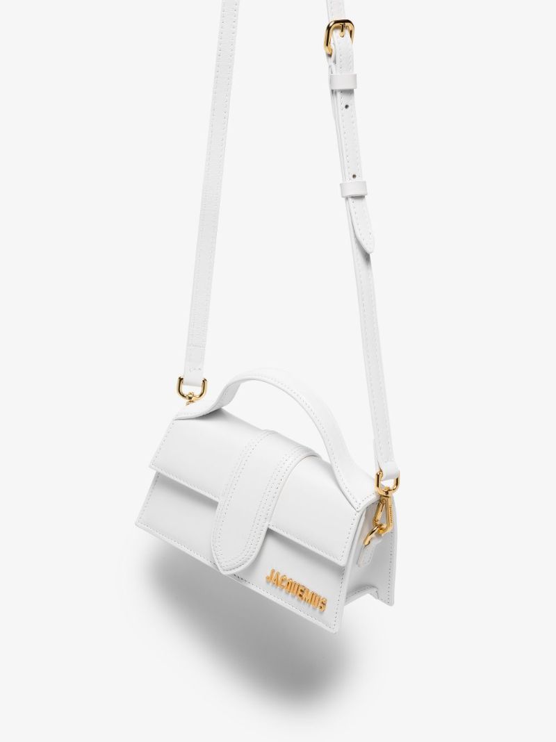 White Le Bambino Leather Top Handle Bag