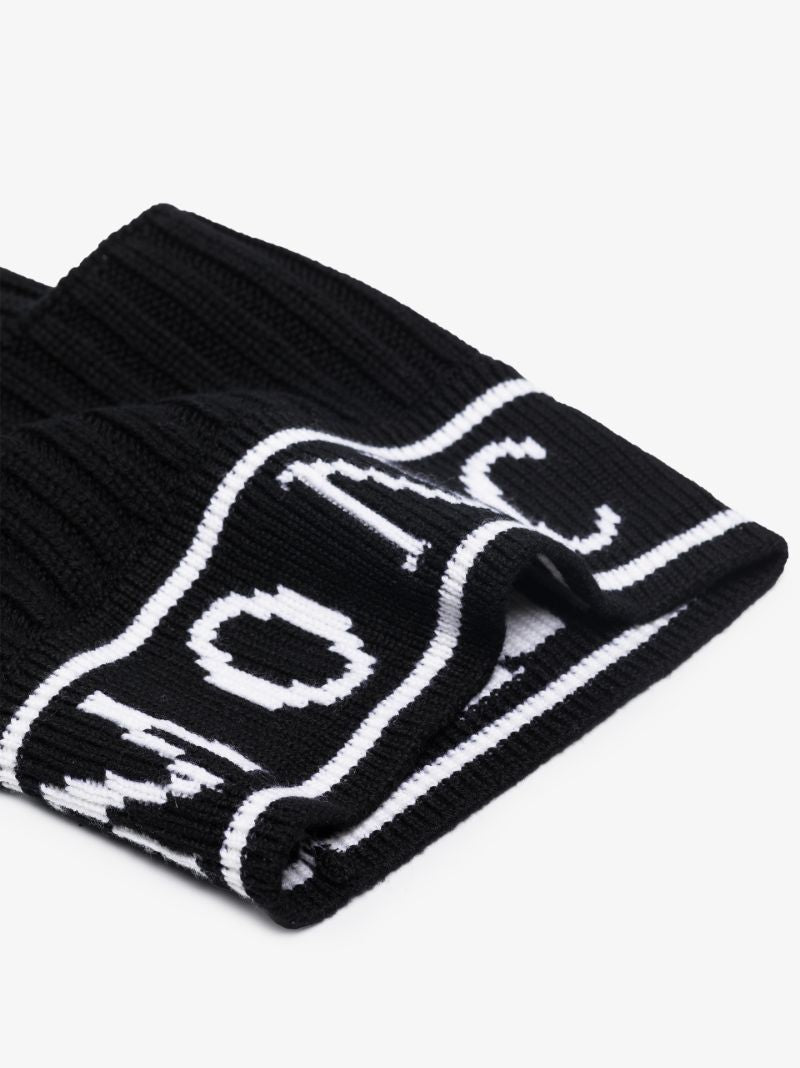 Black Logo Wool Balaclava