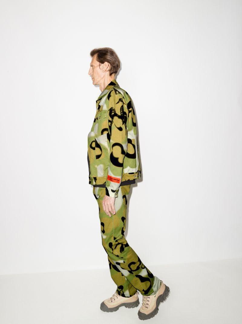 Camouflage Print Denim Jacket