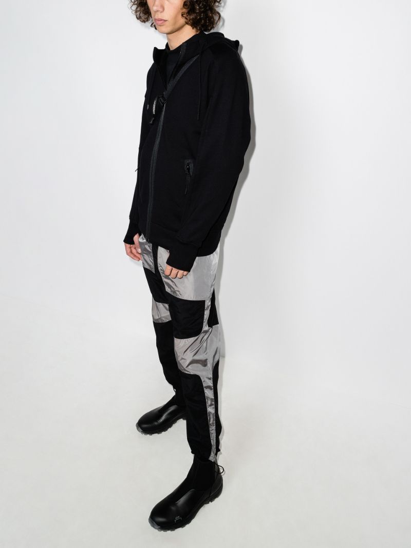 Diagonal Raised Fleece Goggle Hoodie