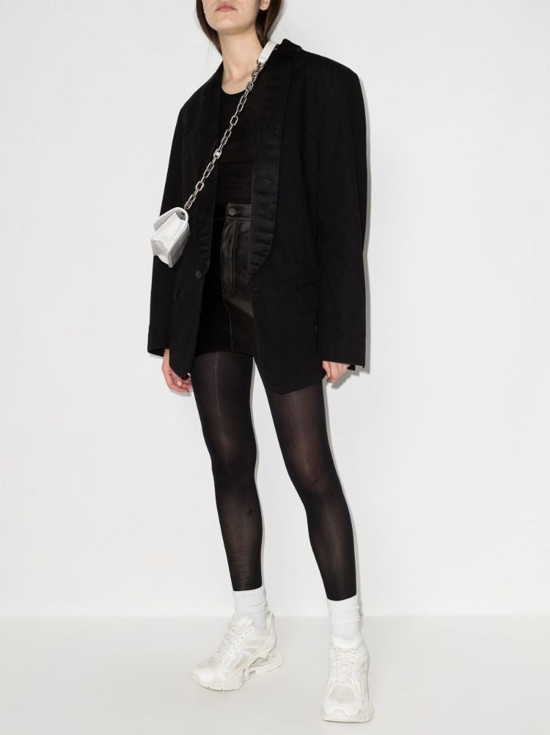 High Waist Leather Mini Skirt