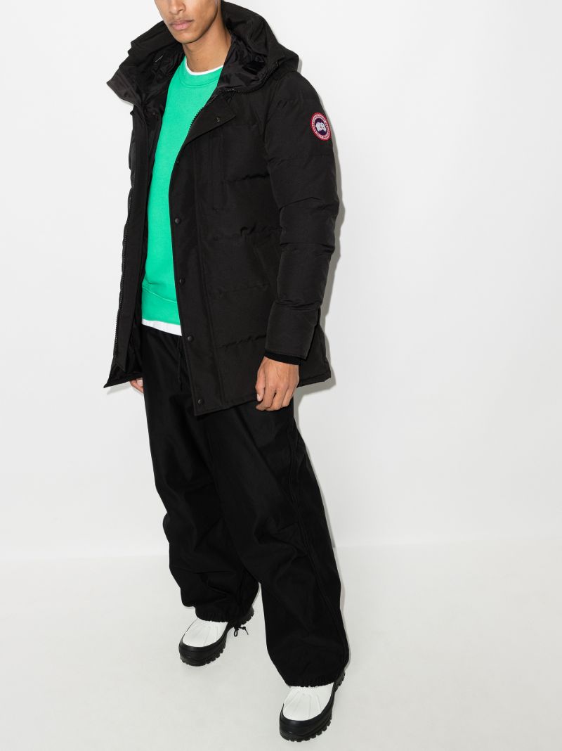Black Carson Hooded Parka Coat