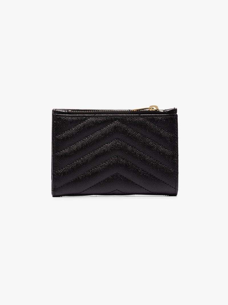 Black Monogram Leather Wallet