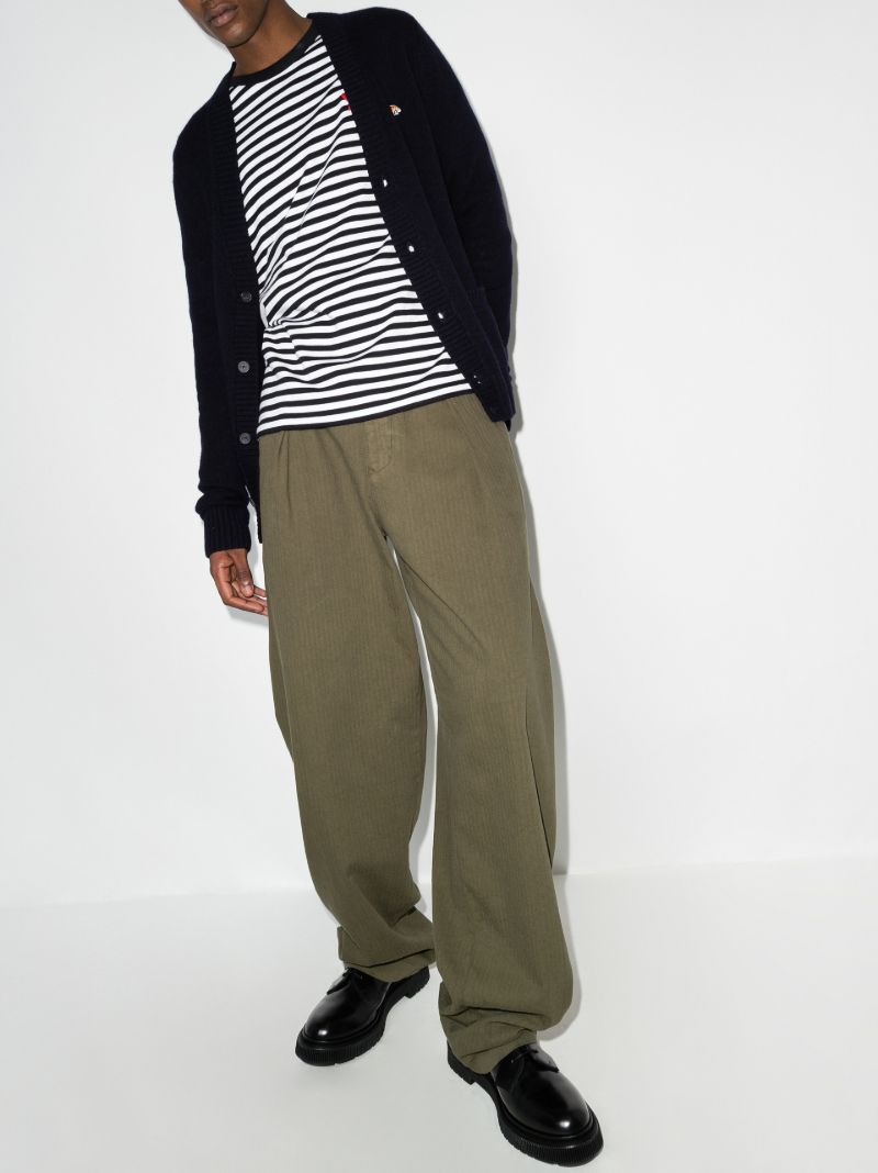 Fox Patch Wool Cardigan
