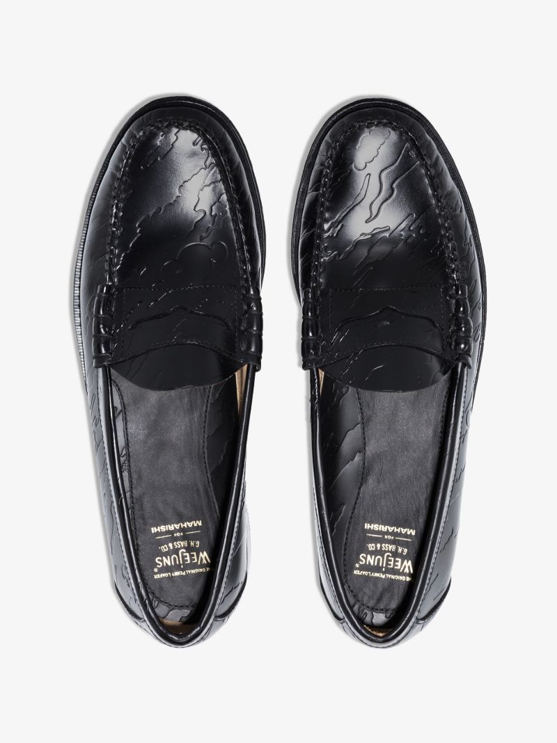 X Maharishi Black Weejuns Larson Leather Loafers