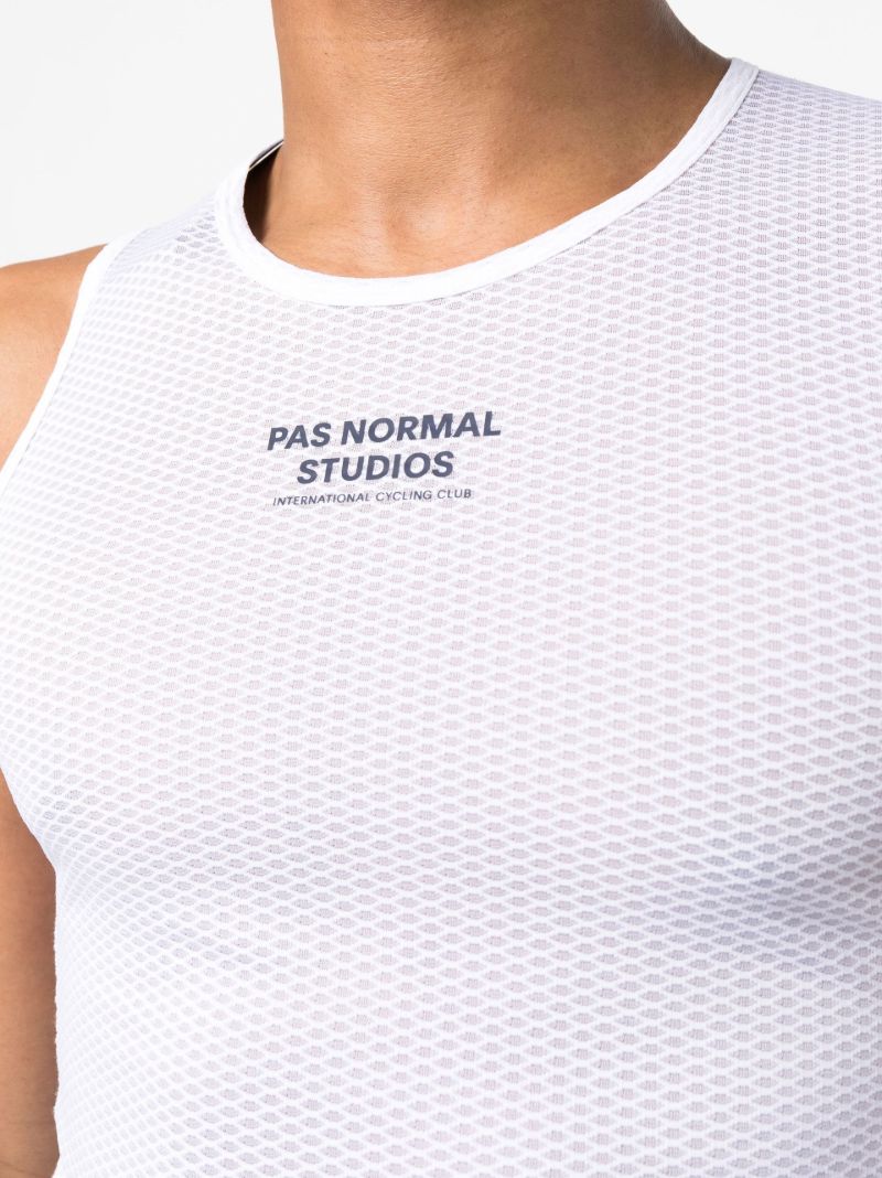 White Control Base Layer Cycling Top