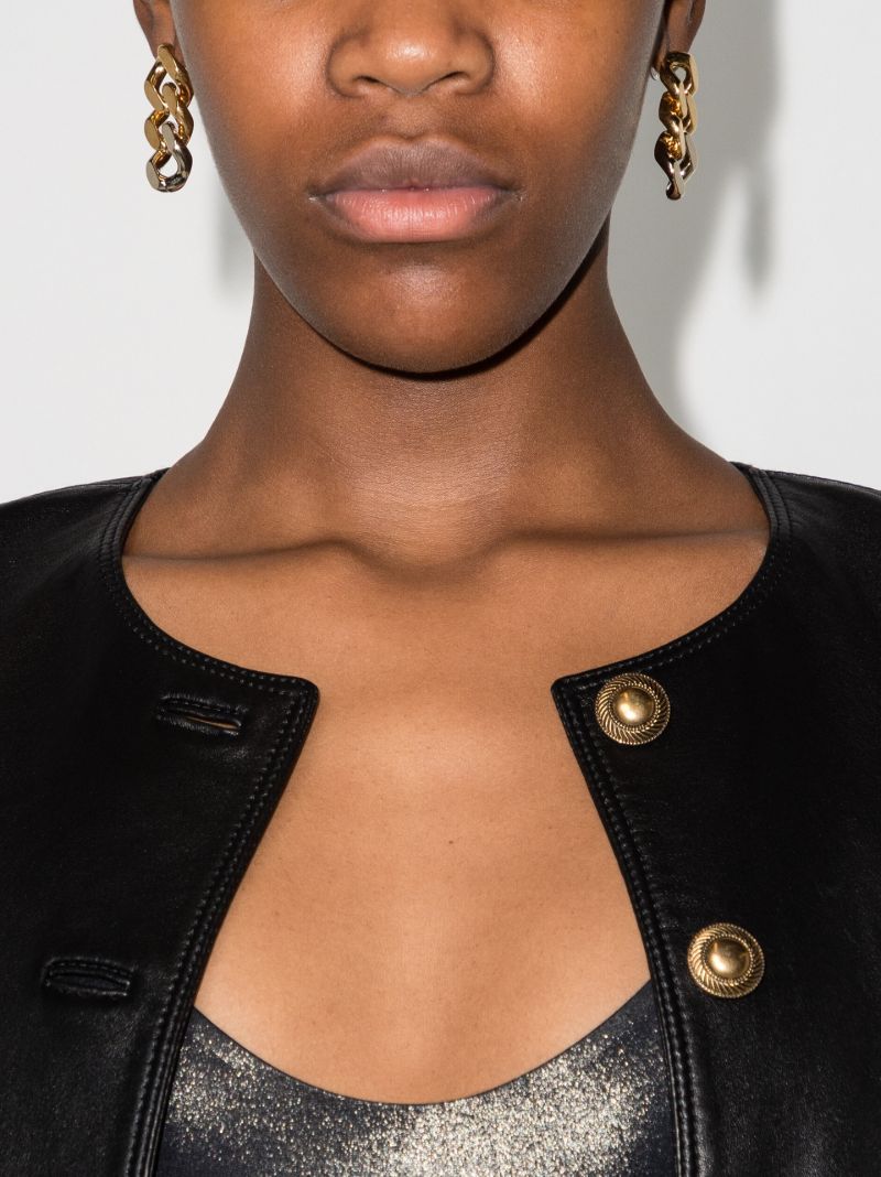 Rose Gold-tone Chain Earrings